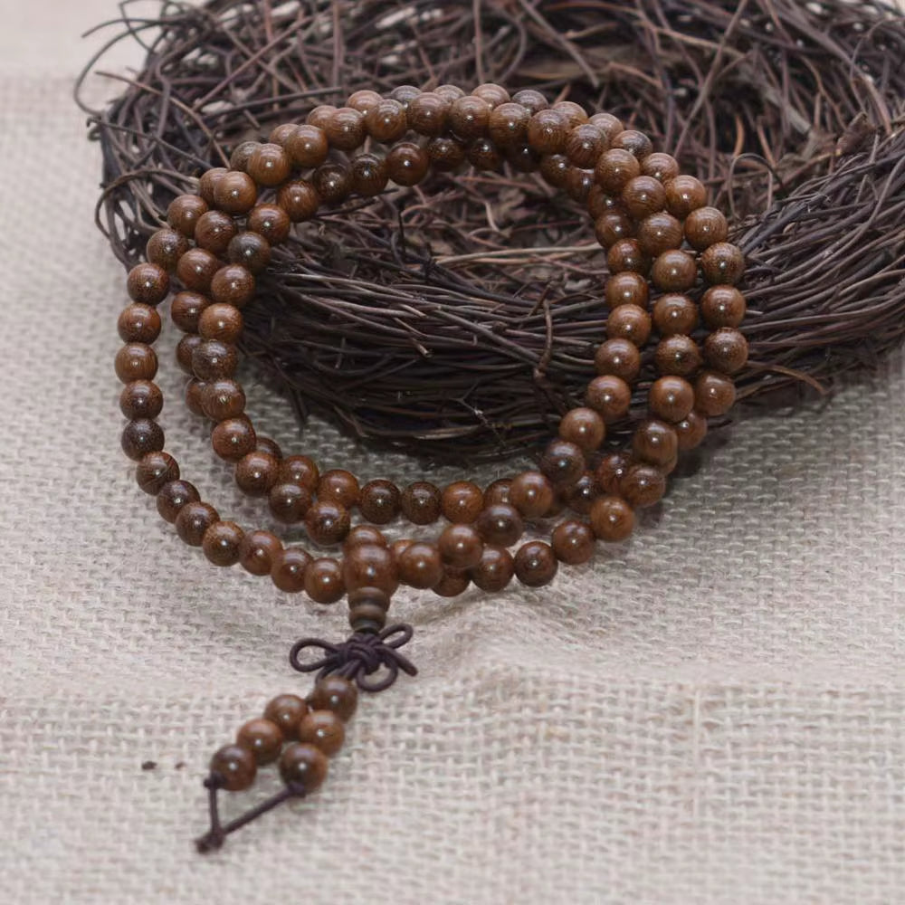 Yanqi 6-20Mm Wood Sandalwood Prayer Beads Elastic Bracelet Men Jewelry Authentic African Buddha Wood Bead Bracelet Beads