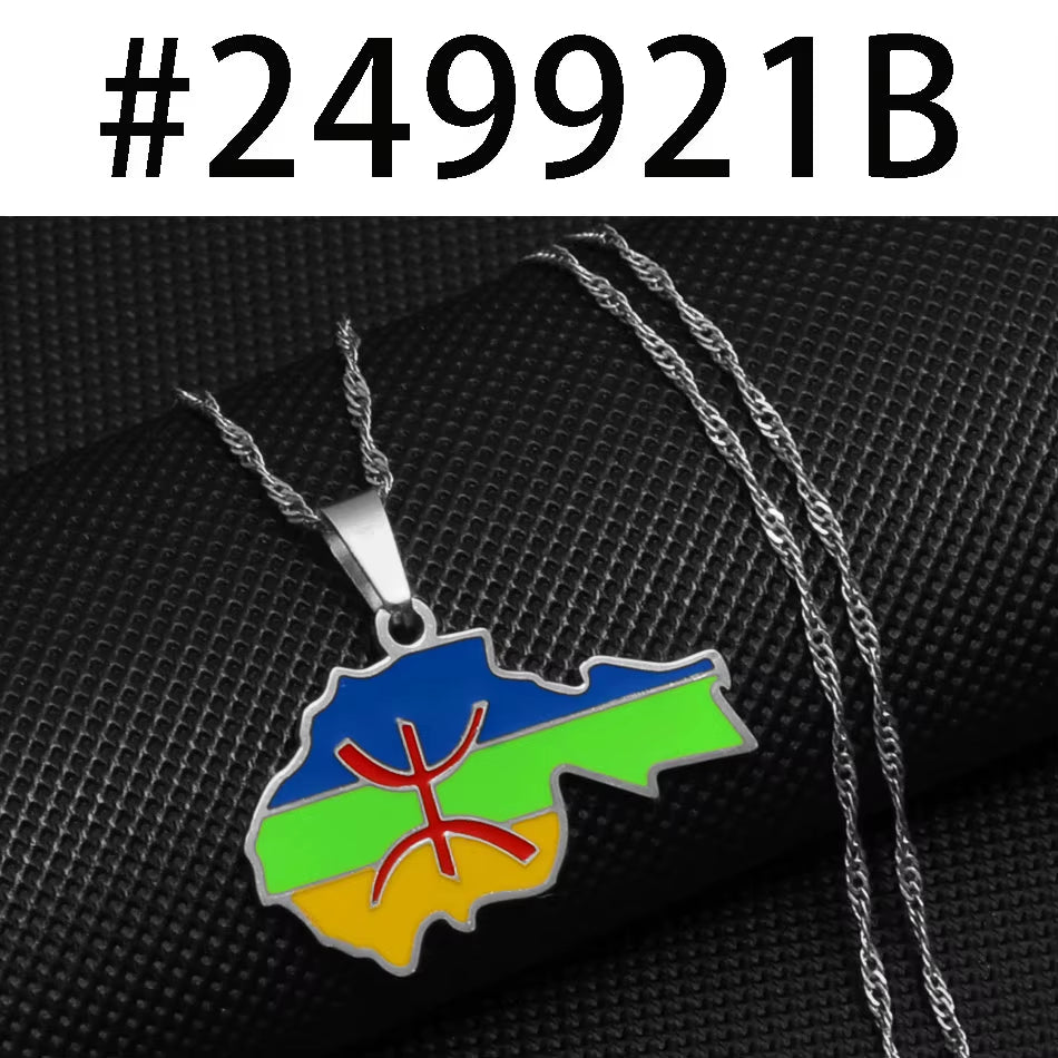 Anniyo 3.3Cm Berbers Pendant Necklaces African Berber Jewelry for Women Men @249921