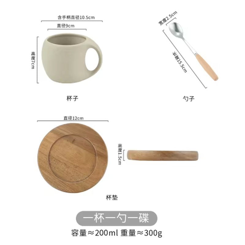 Vintage Ceramic Coffee Cup Saucer Modern Art Espresso Cup Couple Gift Office Mug Fine Tea Mug Friend Gift Home Decoration Nordic