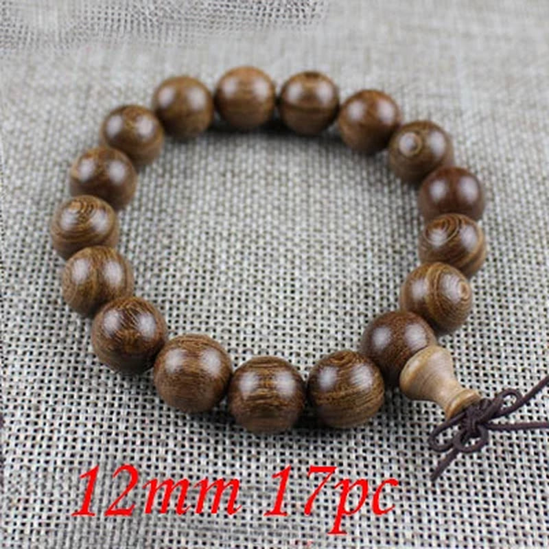 Yanqi 6-20Mm Wood Sandalwood Prayer Beads Elastic Bracelet Men Jewelry Authentic African Buddha Wood Bead Bracelet Beads
