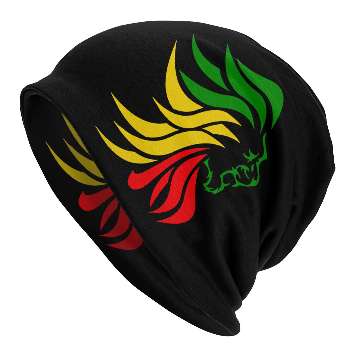 Rasta Lion Rastafari Jamaica Judah Skullies Beanies Hats Fashion Unisex Street Caps Warm Dual-Use Bonnet Knitted Hat